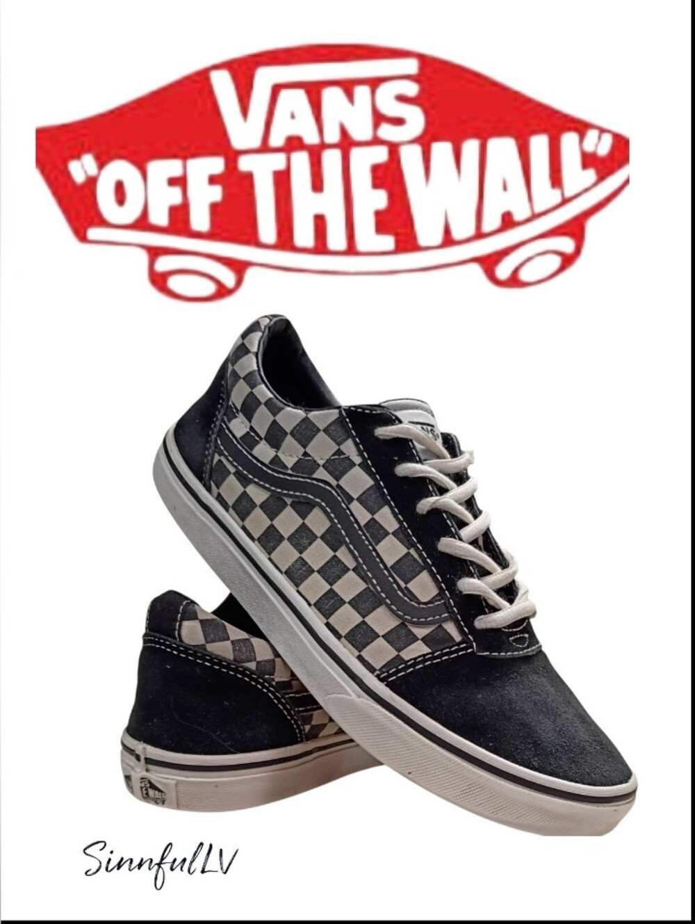 Vans Black & Gray Checkerboard Old Skool Low-Top Sneakers